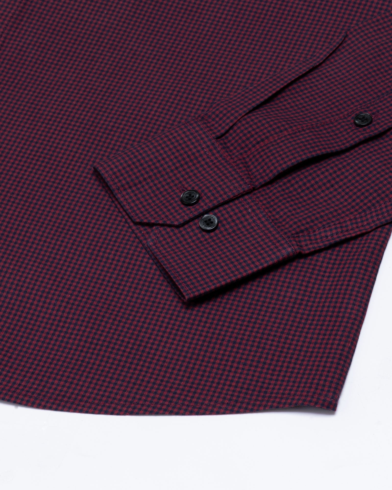 Vindsor Red Check Oxford Cotton Shirt - John Ellies
