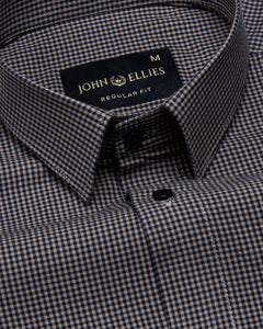 Vindsor Khaki Check Oxford Cotton Shirt - John Ellies