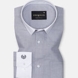 Historia Black White Cuff Collar Oxford Cotton Shirt - John Ellies