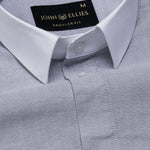 Historia Black White Cuff Collar Oxford Cotton Shirt - John Ellies
