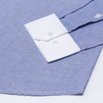 Historia Blue White Cuff Collar Oxford Cotton Shirt - John Ellies
