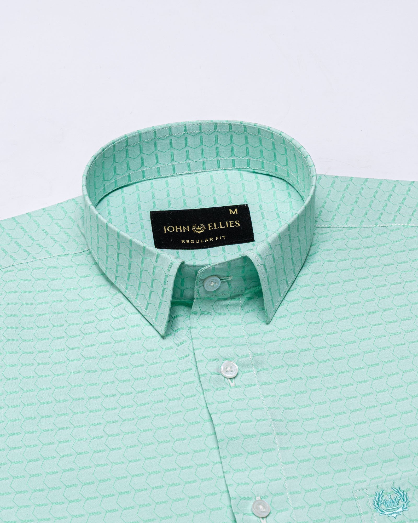Slurp Lime Textured Cotton Shirt - John Ellies