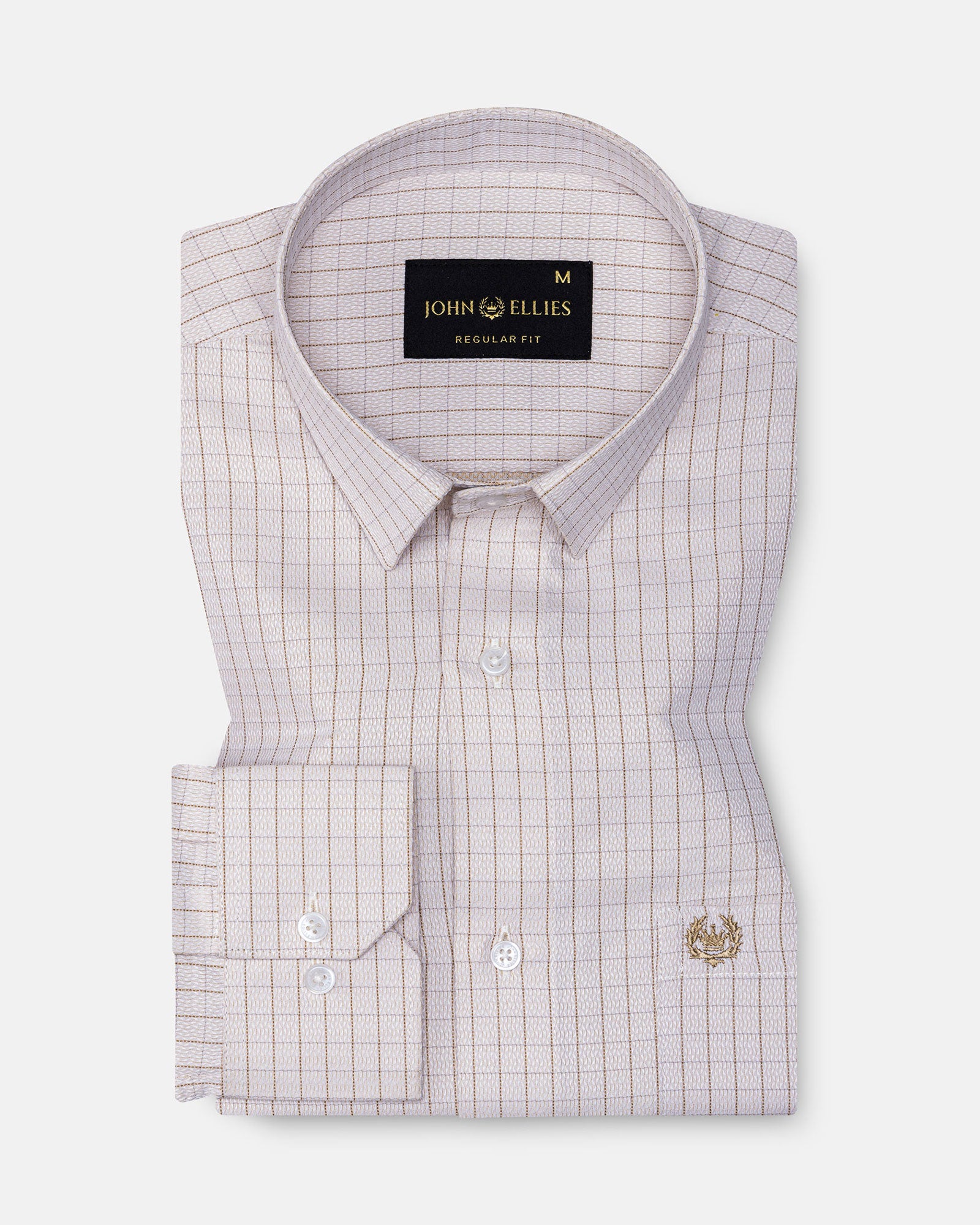 Slurp Beige Textured Cotton Shirt - John Ellies