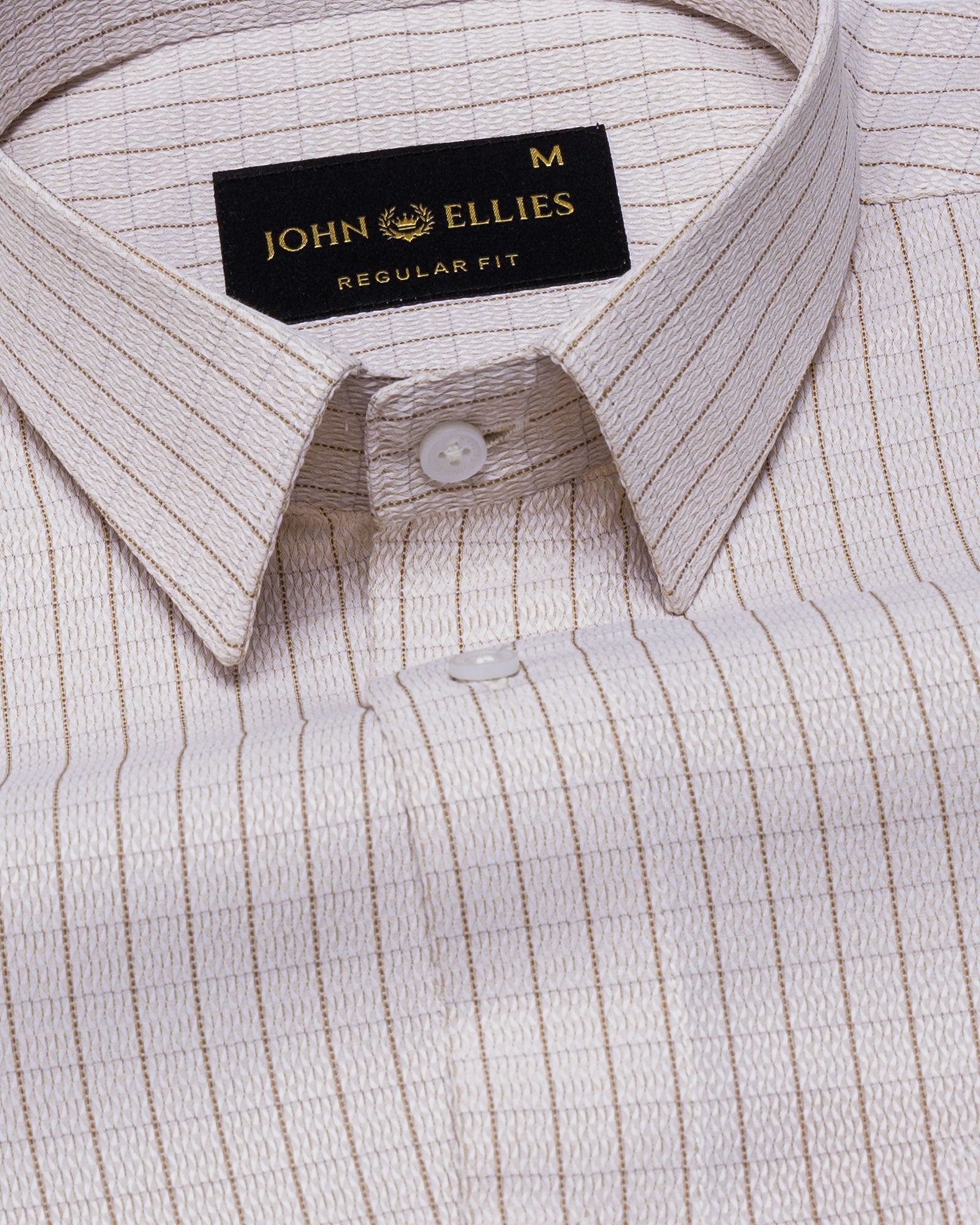 Slurp Beige Textured Cotton Shirt - John Ellies