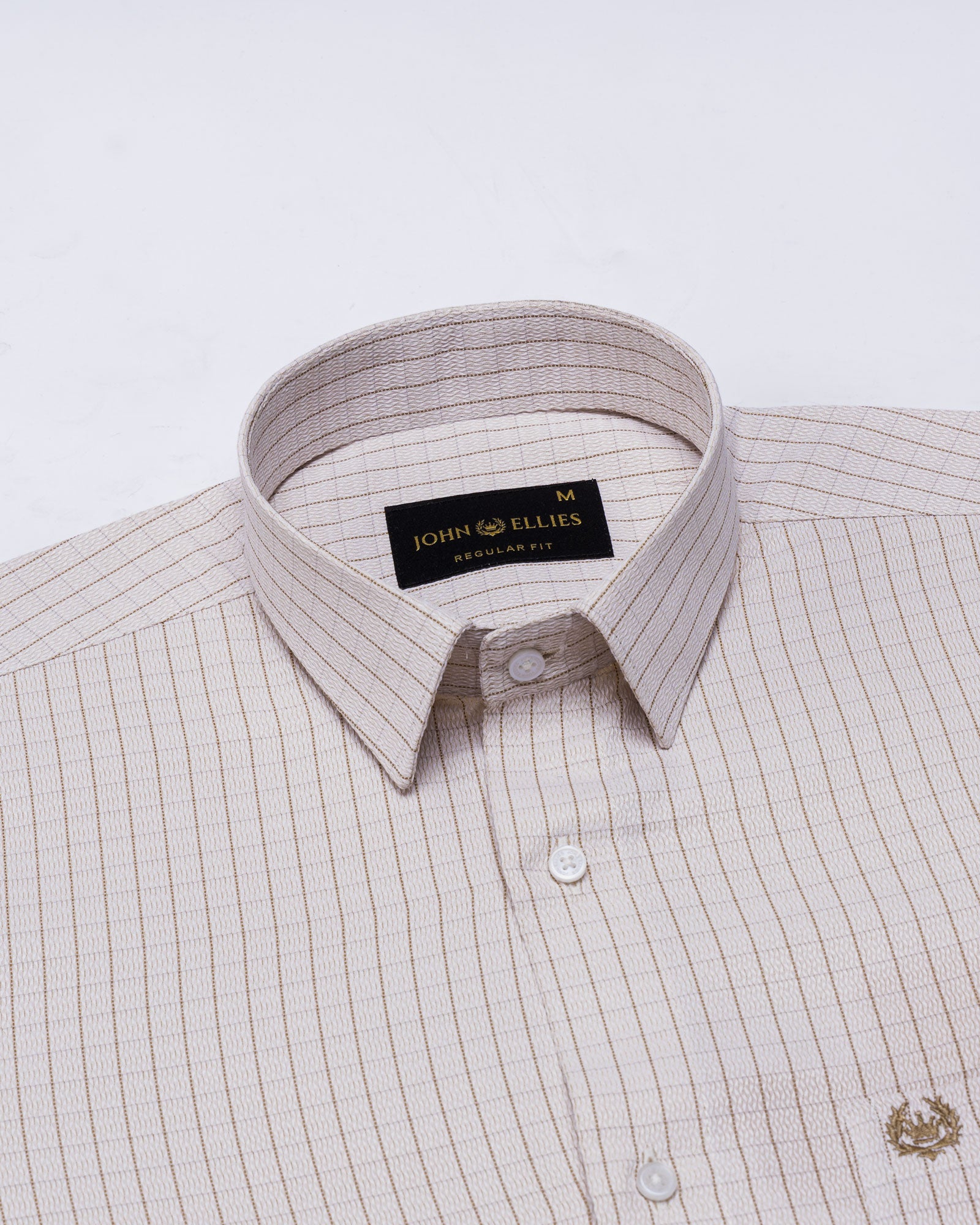 Slurp Beige Textured Cotton Shirt - John Ellies