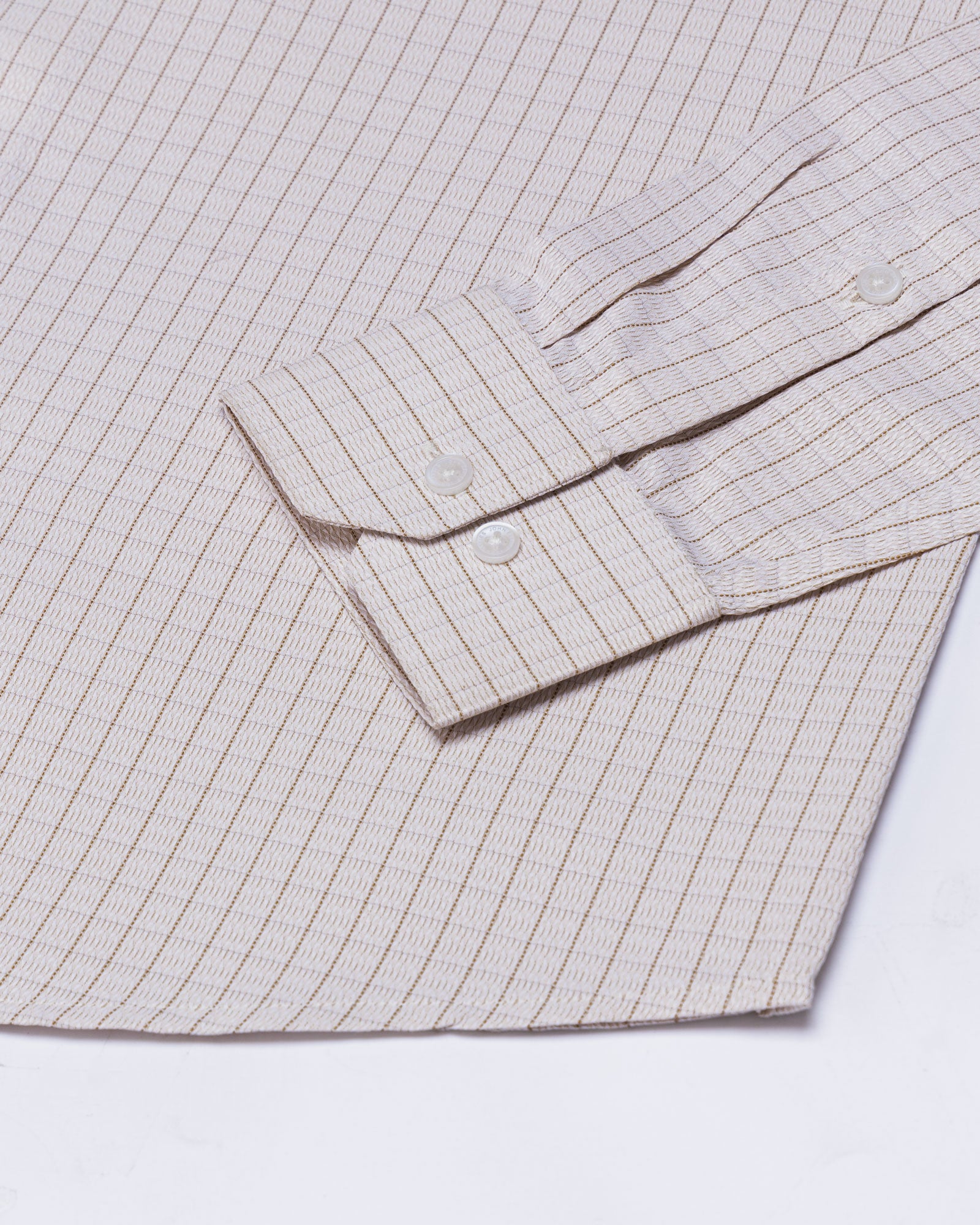 Slurp Beige Textured Cotton Shirt - John Ellies