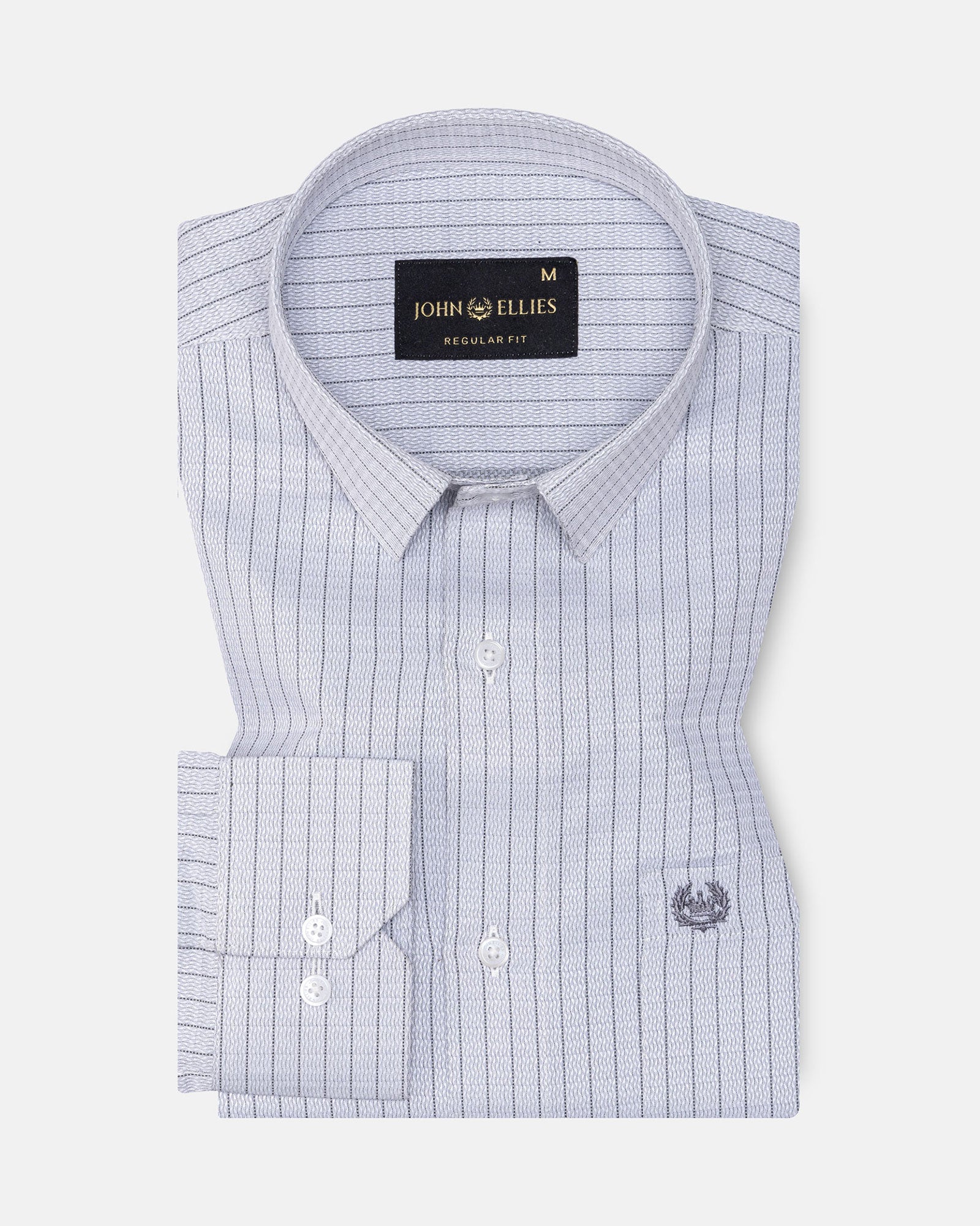 Slurp Grey Textured Cotton Shirt - John Ellies