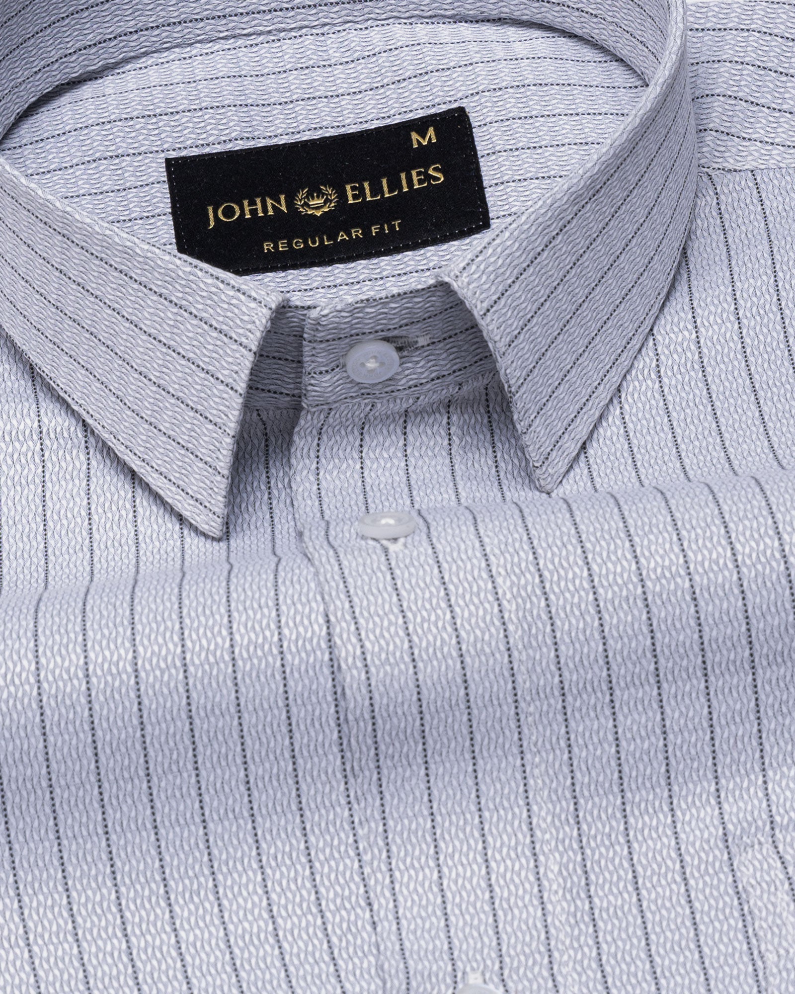 Slurp Grey Textured Cotton Shirt - John Ellies