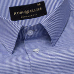 Slurp Navy Blue Textured Cotton Shirt - John Ellies