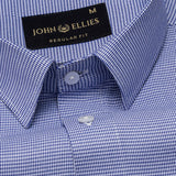 Slurp Navy Blue Textured Cotton Shirt - John Ellies
