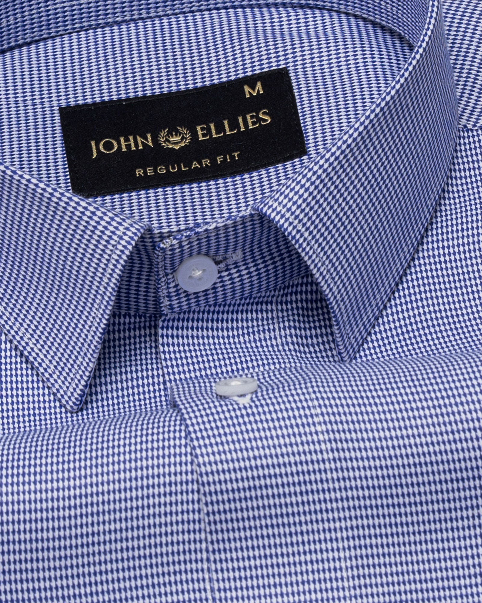 Slurp Navy Blue Textured Cotton Shirt - John Ellies