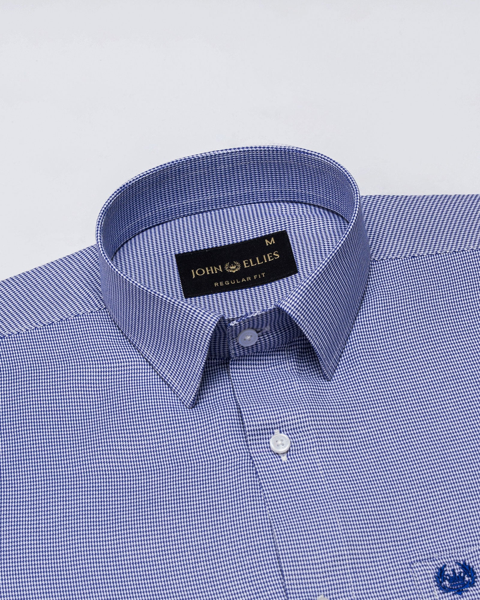 Slurp Navy Blue Textured Cotton Shirt - John Ellies