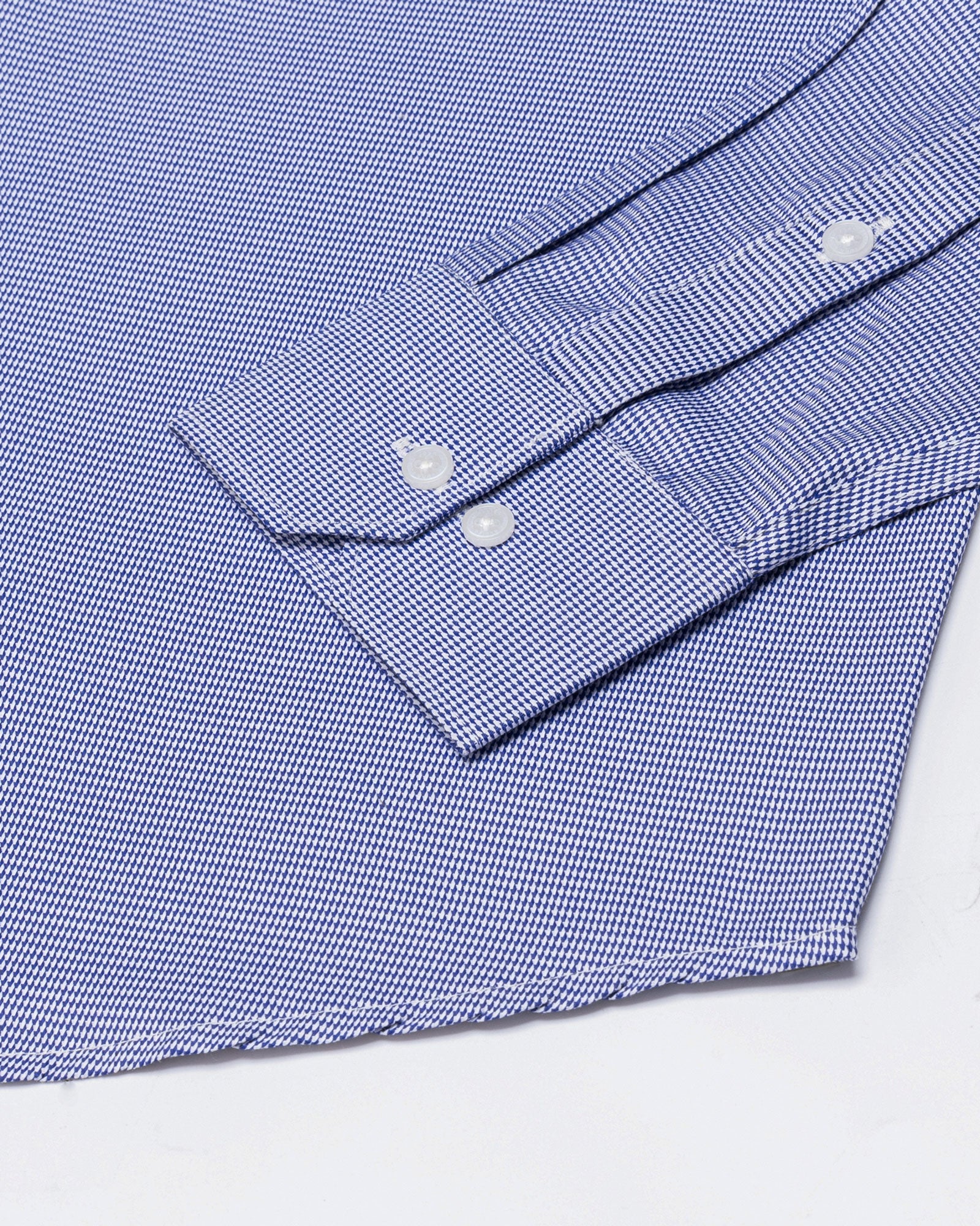 Slurp Navy Blue Textured Cotton Shirt - John Ellies