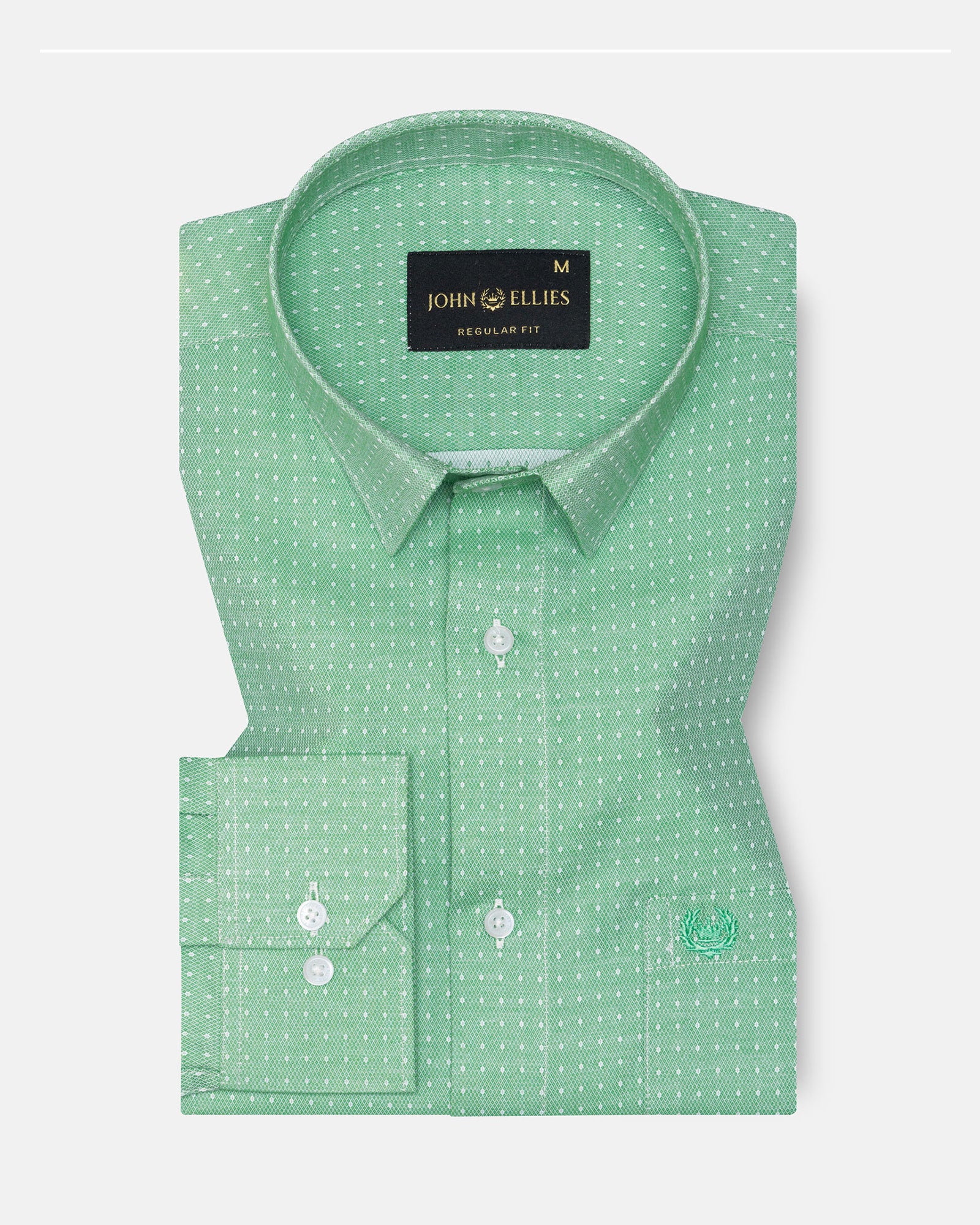 Slurp Green Textured Cotton Shirt - John Ellies