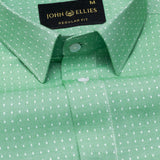 Slurp Green Textured Cotton Shirt - John Ellies