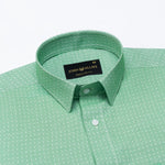 Slurp Green Textured Cotton Shirt - John Ellies