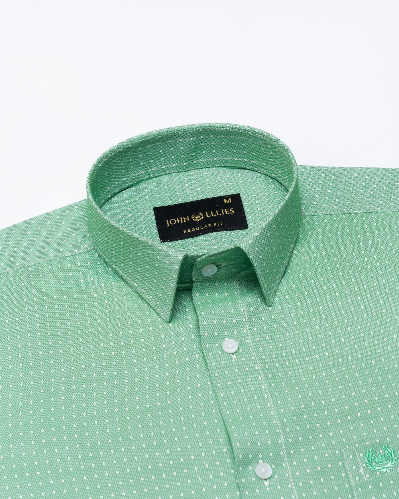 Slurp Green Textured Cotton Shirt - John Ellies