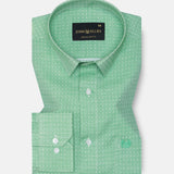 Slurp Green Textured Cotton Shirt
