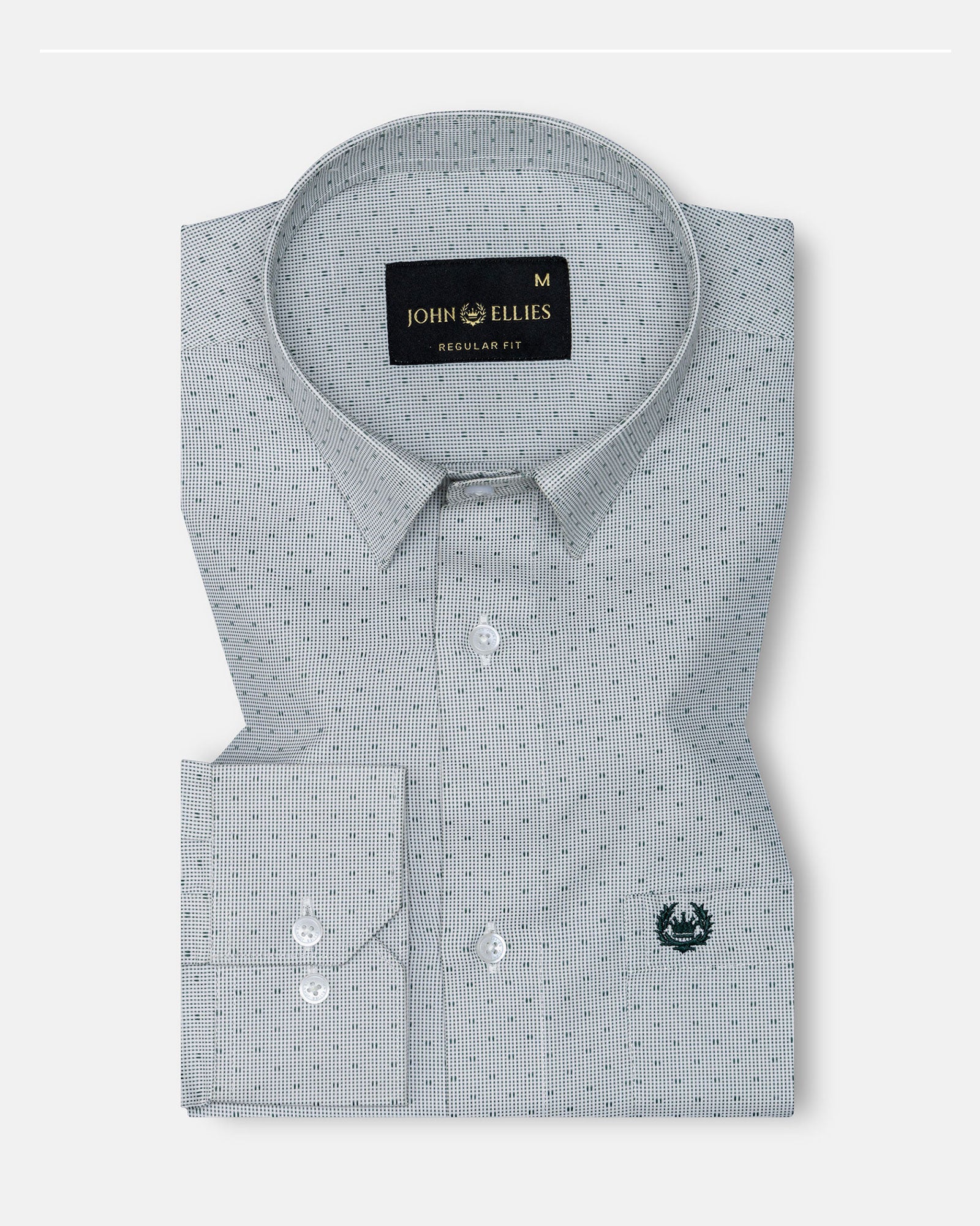 Slurp Light Green Textured Cotton Shirt - John Ellies