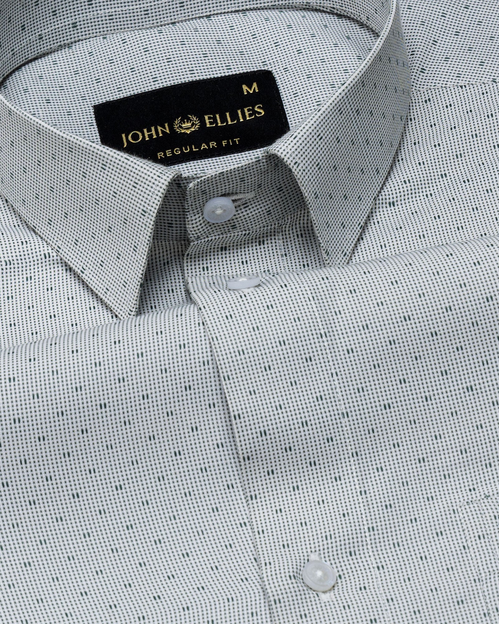 Slurp Light Green Textured Cotton Shirt - John Ellies