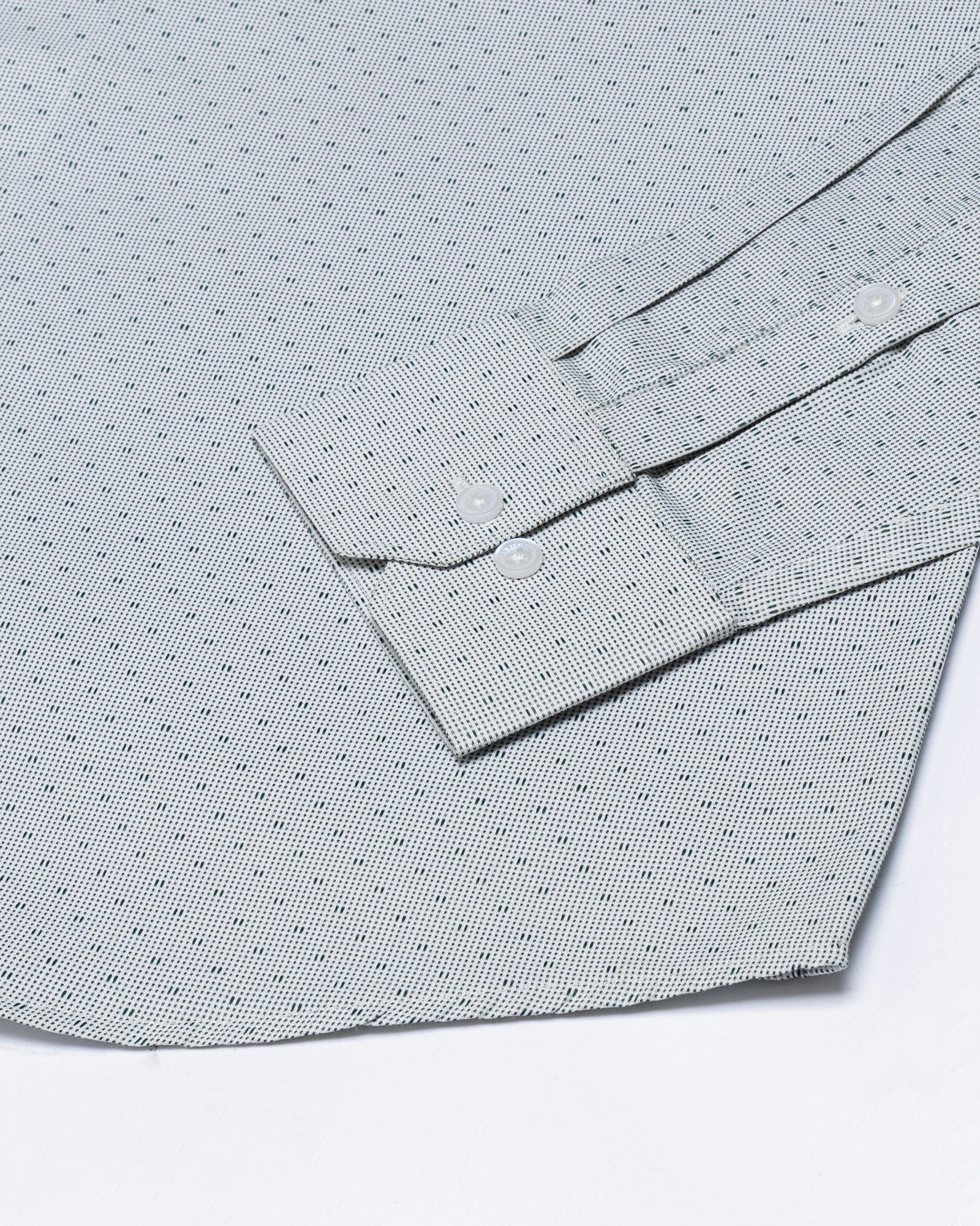 Slurp Light Green Textured Cotton Shirt - John Ellies