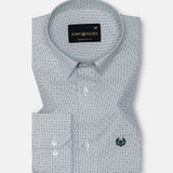 Slurp Light Green Textured Cotton Shirt