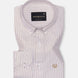 Zanrix Brown Stripe Button Down Oxford Cotton Shirt - John Ellies