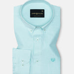 Zanrix Lime Stripe Button Down Oxford Cotton Shirt - John Ellies