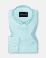 Zanrix Lime Stripe Button Down Oxford Cotton Shirt