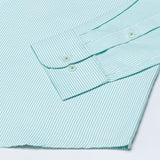 Zanrix Lime Stripe Button Down Oxford Cotton Shirt - John Ellies