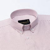 Zanrix Red Stripe Button Down Oxford Cotton Shirt - John Ellies