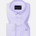 Zanrix Lavender Stripe Button Down Oxford Cotton Shirt - John Ellies