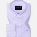 Zanrix Lavender Stripe Button Down Oxford Cotton Shirt - John Ellies