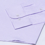 Zanrix Lavender Stripe Button Down Oxford Cotton Shirt - John Ellies
