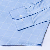 Avian Sky Blue Check Premium Cotton Shirt - John Ellies