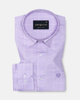 Avian Lavender Check Premium Cotton Shirt