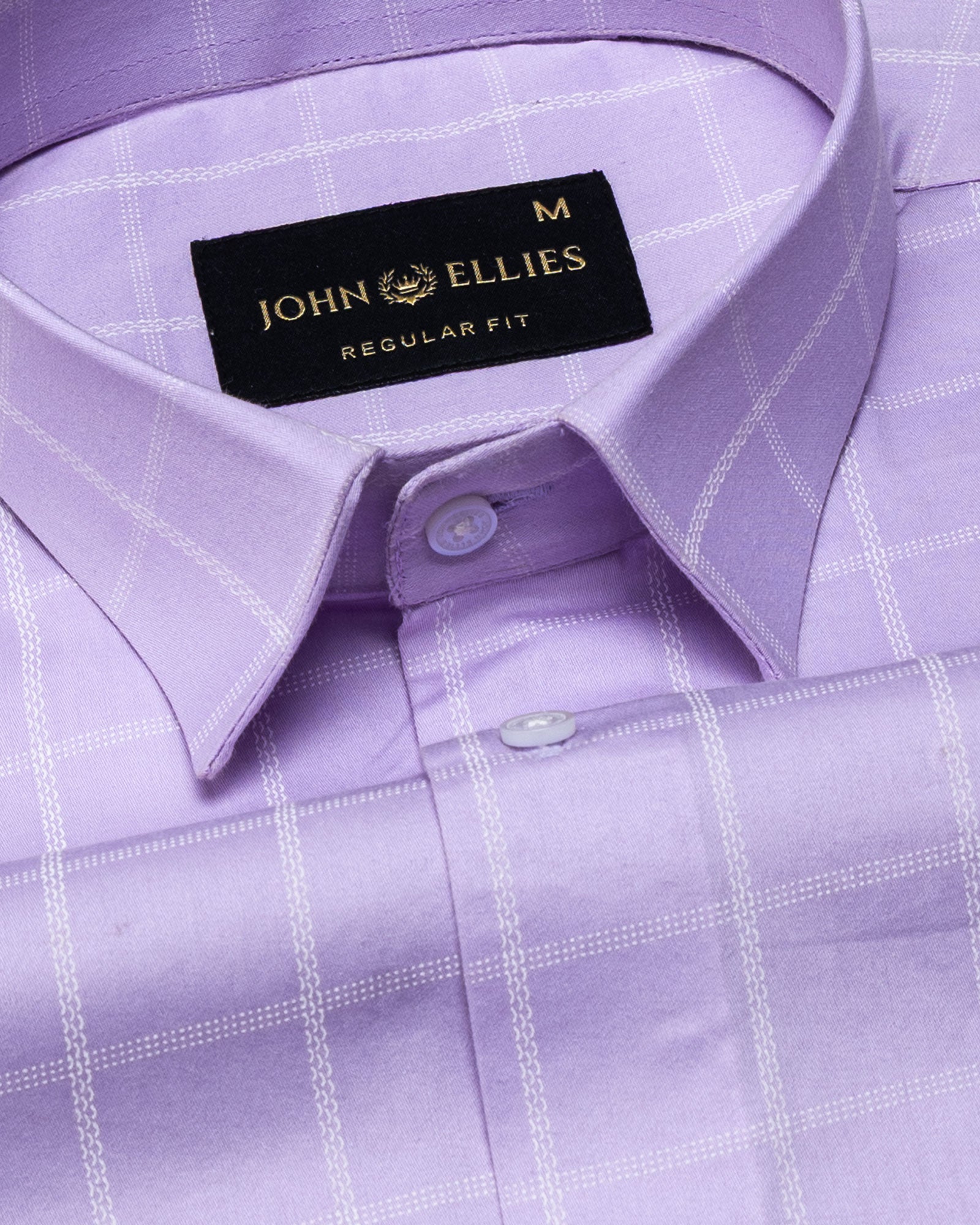 Avian Lavender Check Premium Cotton Shirt - John Ellies