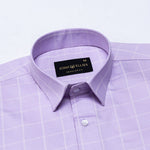 Avian Lavender Check Premium Cotton Shirt - John Ellies
