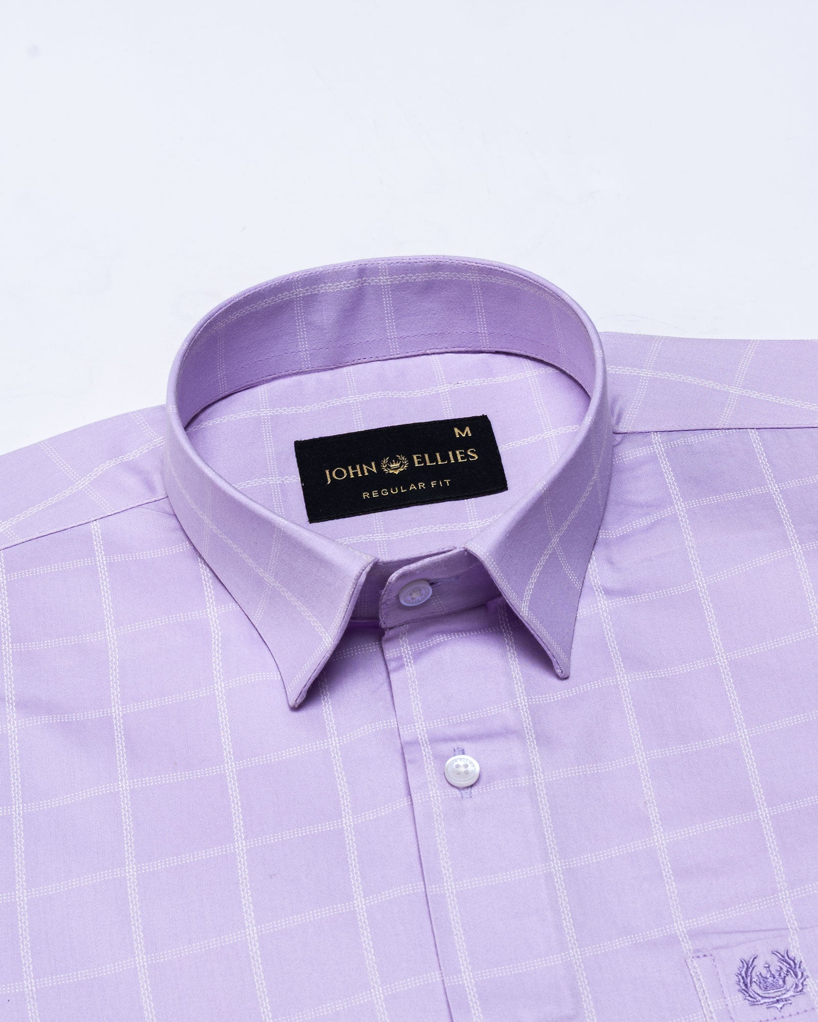 Avian Lavender Check Premium Cotton Shirt - John Ellies