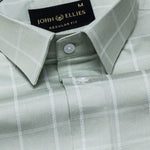 Avian Olive Check Premium Cotton Shirt - John Ellies