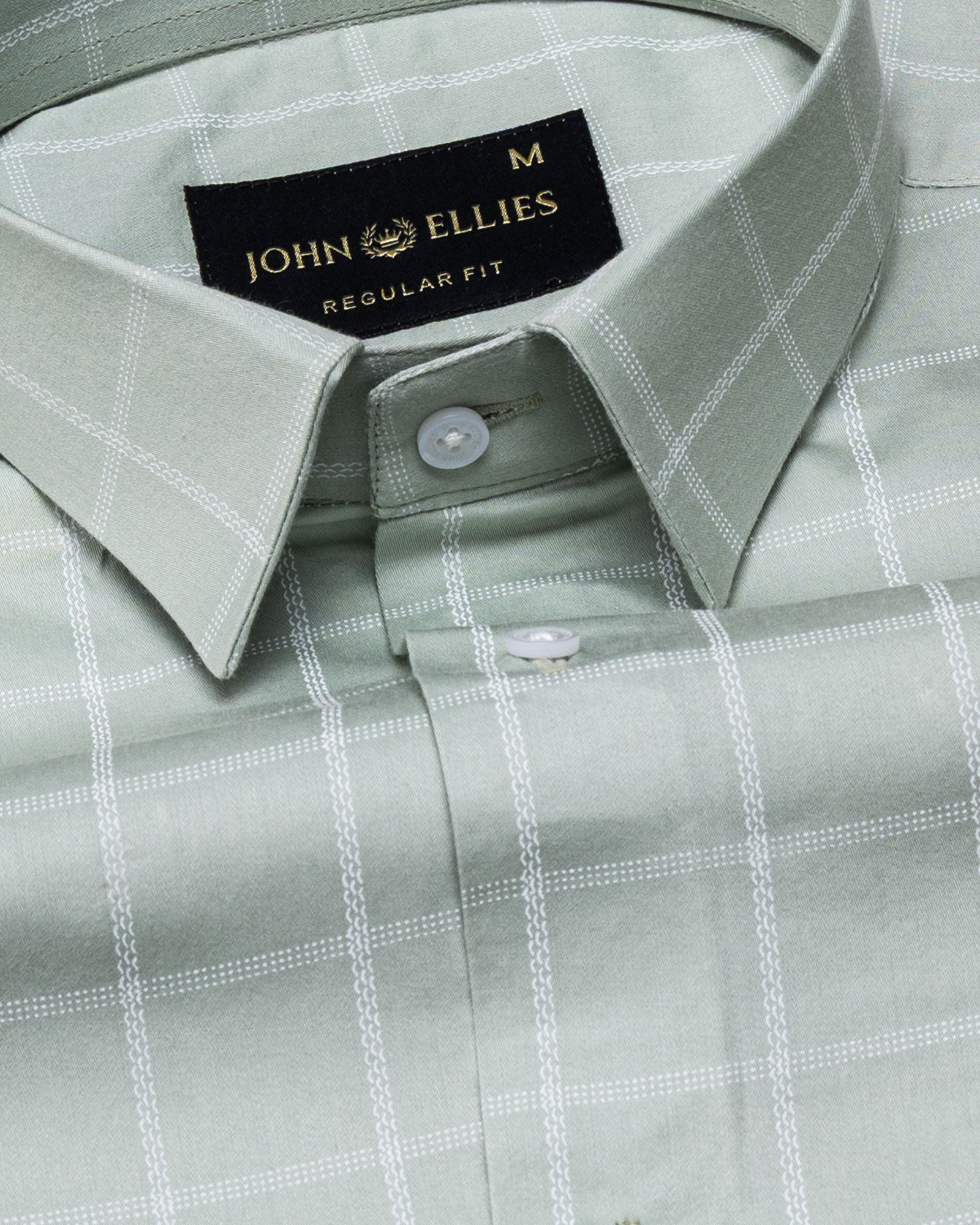 Avian Olive Check Premium Cotton Shirt - John Ellies
