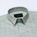 Avian Olive Check Premium Cotton Shirt - John Ellies
