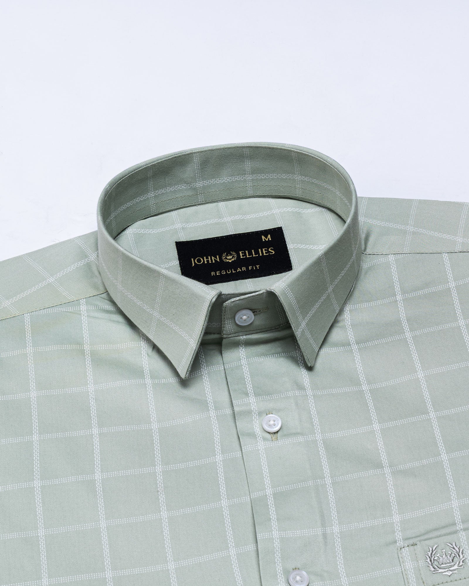 Avian Olive Check Premium Cotton Shirt - John Ellies