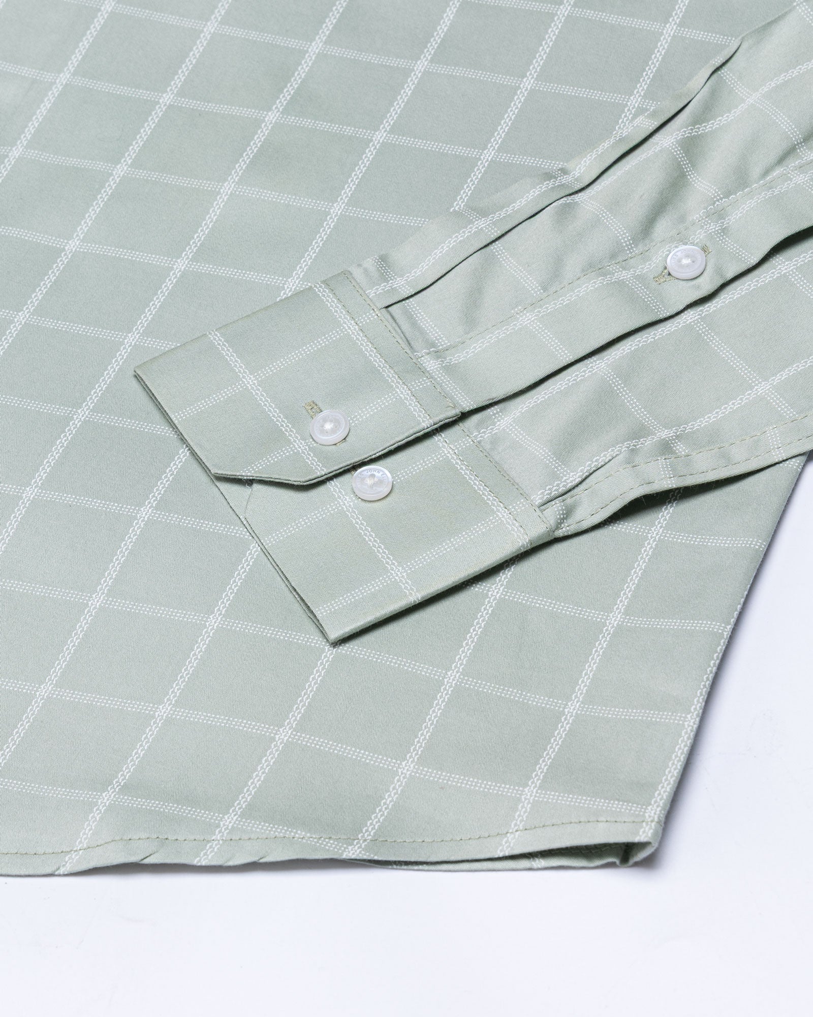 Avian Olive Check Premium Cotton Shirt - John Ellies