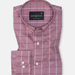 Avian Pink Check Premium Cotton Shirt - John Ellies
