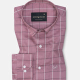 Avian Pink Check Premium Cotton Shirt - John Ellies