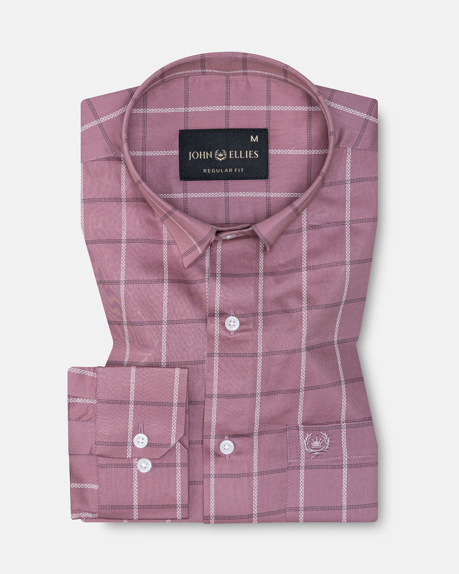 Avian Pink Check Premium Cotton Shirt - John Ellies