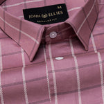 Avian Pink Check Premium Cotton Shirt - John Ellies