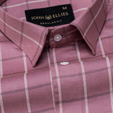 Avian Pink Check Premium Cotton Shirt - John Ellies