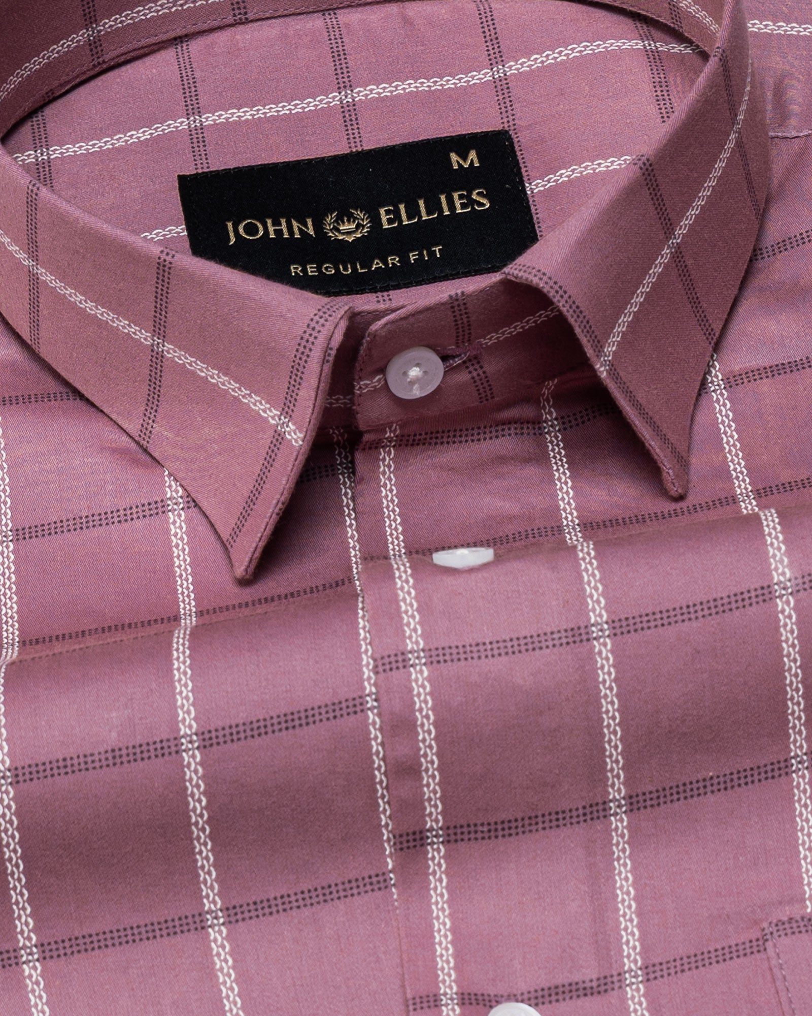 Avian Pink Check Premium Cotton Shirt - John Ellies